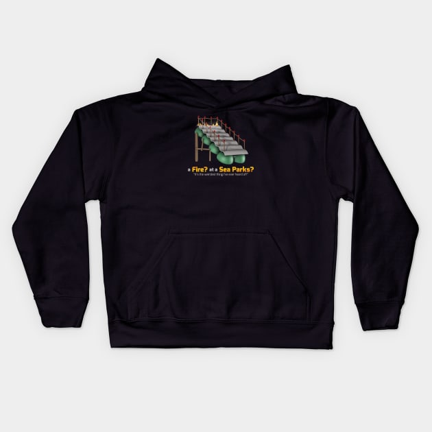 A Fire at a Sea Parks? Kids Hoodie by aptmedia